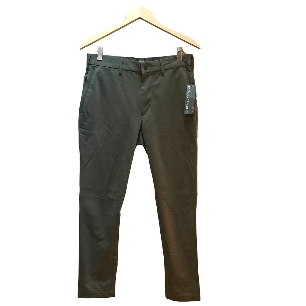 Banana Republic Pants Mens 29x30 Olive Luxe City Pant Slim Core Temp Chino